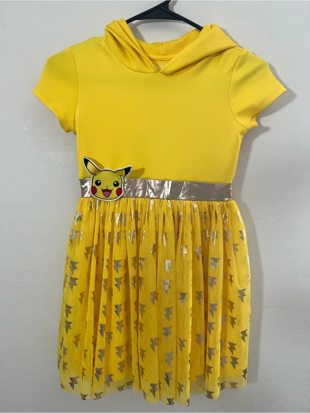 Yellow Pikachu-Inspired Hooded Tutu Dress